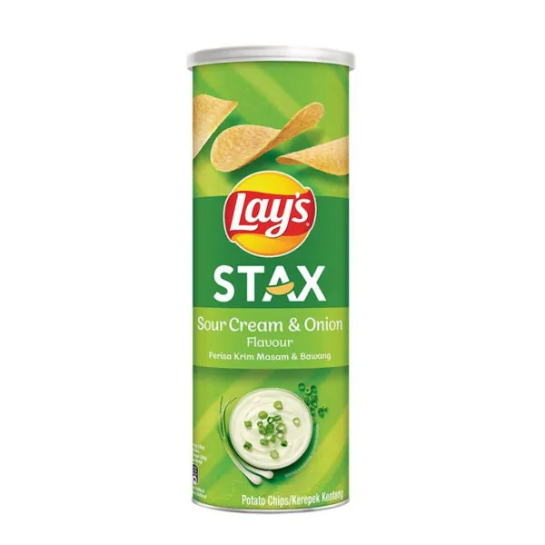 Lay's Stax Sour Cream & Onion Potato Crisps (Thailand) 100 gm