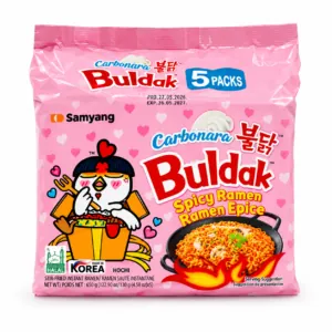Samyang Buldak Carbonara Hot Chicken Flavor Ramen - 700g Family Pack (5 Pkts)