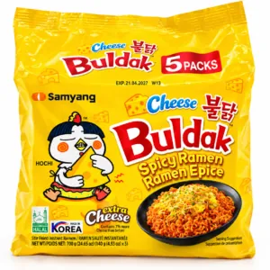 Samyang Buldak Cheese Hot Chicken Flavor Ramen - 700g Family Pack (5 Pkts)