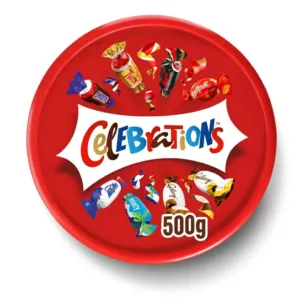 Celebrations XXL Gift Box 500 gmTub, Mini Chocolate Bar Mix Snickers, Twix and More, Bulk Pack Chocolate ( Germamy)