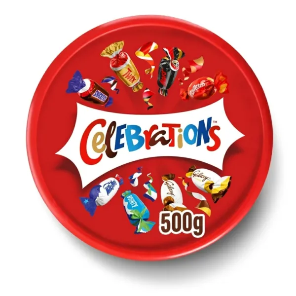 Celebrations XXL Gift Box 500 gmTub, Mini Chocolate Bar Mix Snickers, Twix and More, Bulk Pack Chocolate ( Germamy)