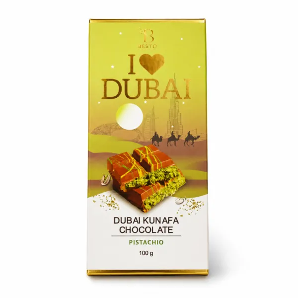 Dubai Kunafa Pistachio Chocolate (Original Viral Flavor) 100gm