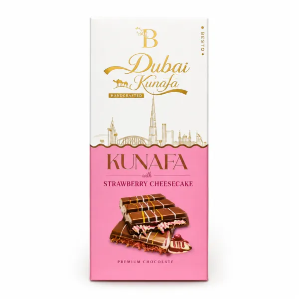 Besto Dubai Kunafa & Strawberry Cheesecake - 100g