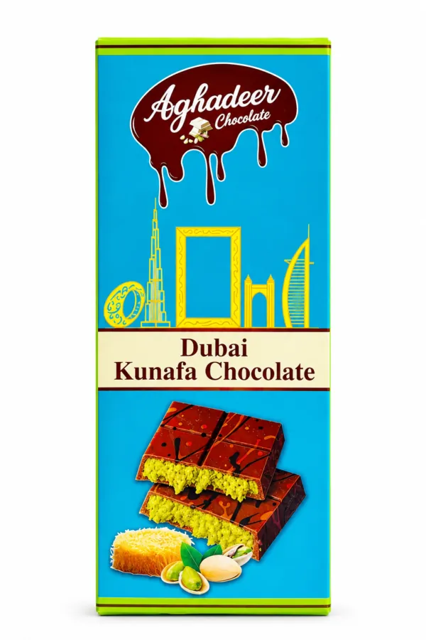 Aghadeer Dubai Kunafa Chocolate (Teal Pack )-100g