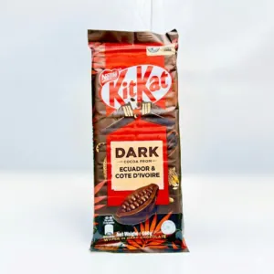 Nestle KitKat Dark Chocolate Wafer Bar – Cocoa from Ecuador & Cote d'Ivoire (160g)