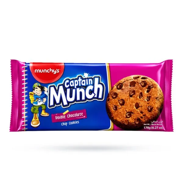 Munchy's Captain Munch Double Chocolate Chip Cookies - 178g