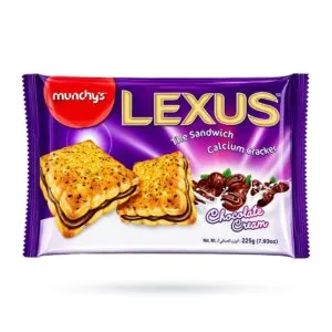 Munchy's LEXUS Chocolate Cream Sandwich Calcium Cracker - 225g
