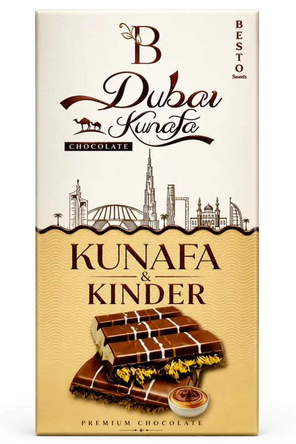 Besto Dubai Kunafa Chocolate Kinder 100G
