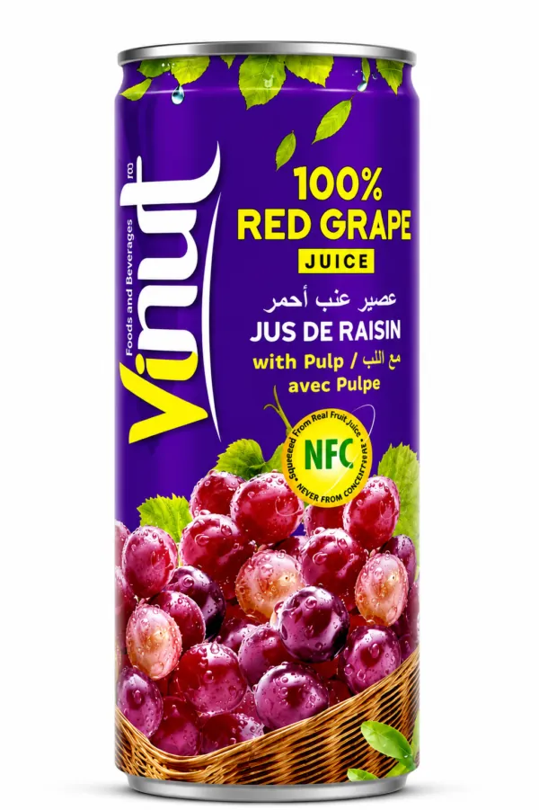 Vinut 100% Red Grape Juice with Pulp – 230ml