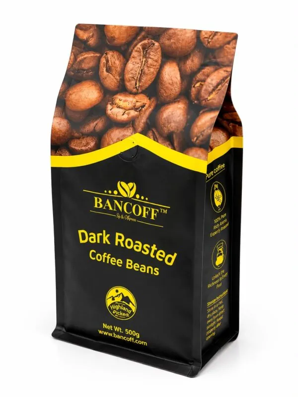 BANCOFF Dark Roasted Coffee Beans – Highland Arabica (500g)