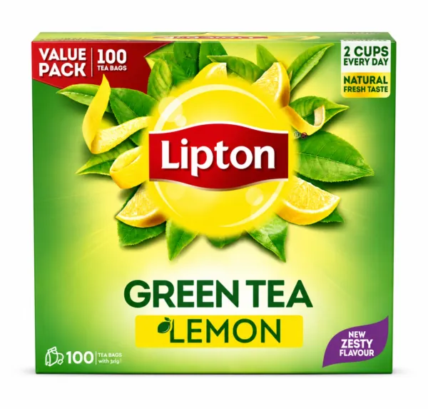 Lipton Green Tea Lemon Tea Bags Value Pack – 100 Tea Bags