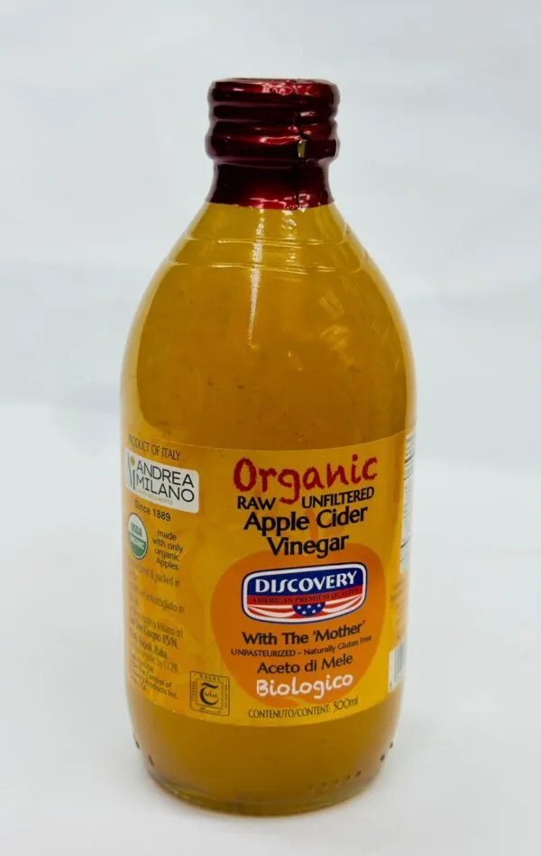 Andrea Milano Organic Raw Unfiltered Apple Cider Vinegar with 'Mother' - 500ml