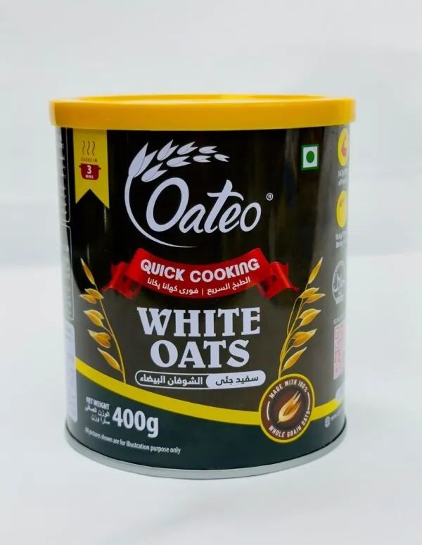 Oateo Quick Cooking White Oats Container - 400g
