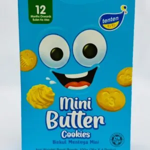 Tenten Mini Butter Cookies for Toddlers (12+ Months) - 100g (25g x 4 Packs)