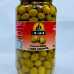 Figaro Plain Green Olives - Glass Jar
