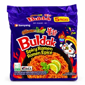 Samyang Buldak Habanero Lime Spicy Ramen 675g (5 Packs)